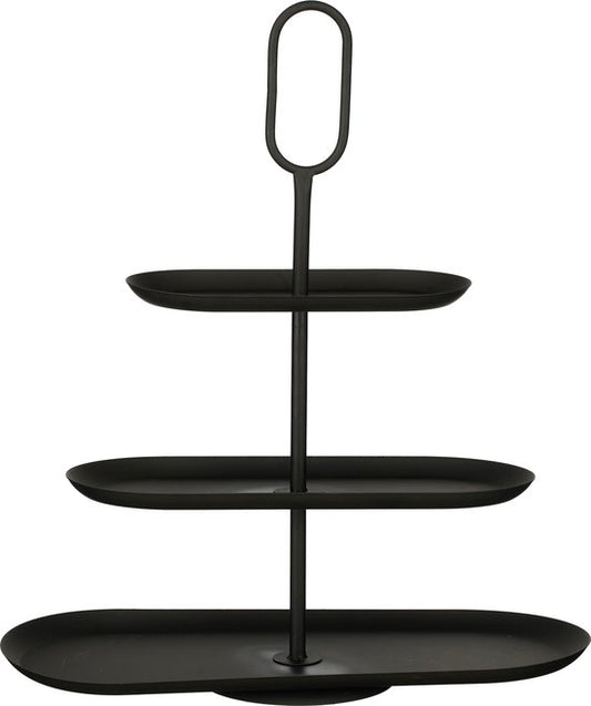 Mica Decorations Rama Etagere 3 niveaux - L48 x L20 x H55 cm - Métal - Noir