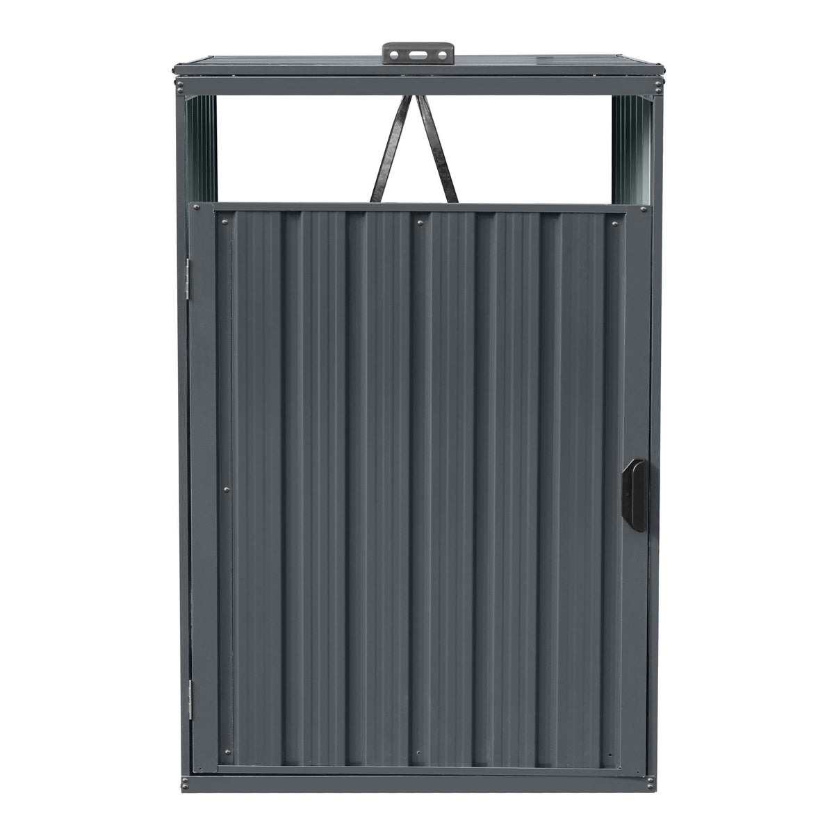 Axi Owen - Abri métallique pour conteneur, couleur anthracite - 1 conteneur - 80 x 80 x 122 cm