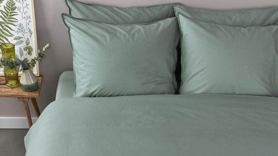 Ambiante Bamboo Uni housse de couette - Lits-Jumeaux - 240x200/220 cm - Green