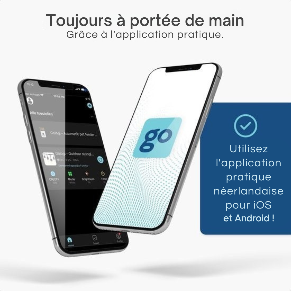 Aspirateur robot Gologi - avec fonction balayage - Automatique - contrôlable par application - Avec station de charge - Aspirateur robot sans fil - 45DB - Noir