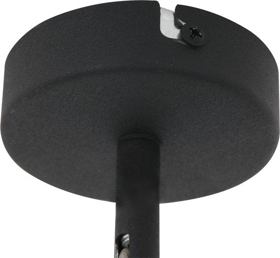 Spot Natasja 7901ZW : spot noir à 1 focale en métal avec ampoule GU10 à intensité variable, design moderne et orientable, adapté à un usage intérieur, Steinhauer