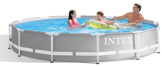 Piscine à armature Intex Prism - Modèle rond - 366 x 76 cm - Bleu