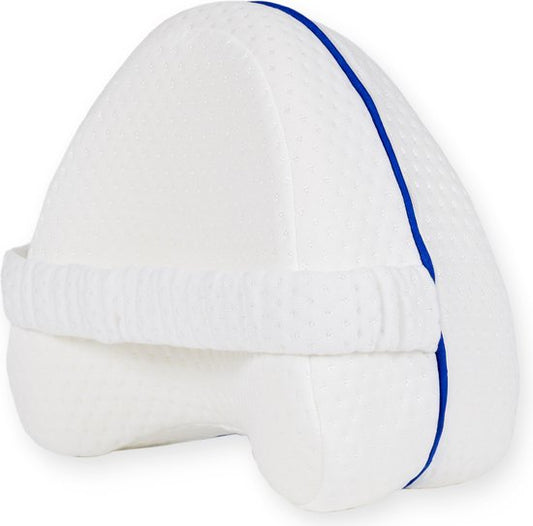 Loti Coussin de genoux pour le lit - Coussin orthopédique de genoux avec sangle - Coussin ergonomique pour les jambes - Correction de la posture - Oreiller pour le sommeil latéral - Mousse à mémoire de forme - Dormeur latéral - Oreiller pour les jambes -