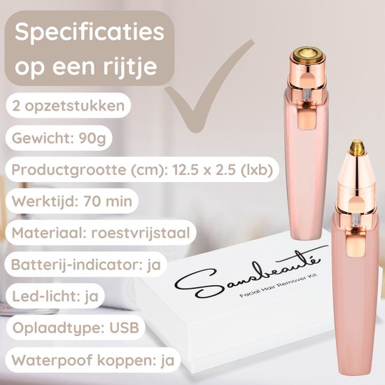 Tondeuse à sourcils - épilateur visage femme - Sansbeauté® - épilateur visage femme - épilatoire - épilateur visage impeccable - mini rasoir tondeuse - électrique