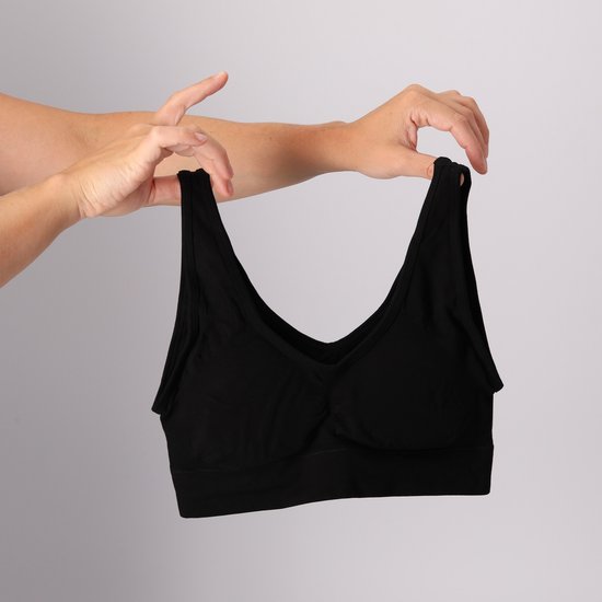 Bamboo Elements Seamless Bra Without Underwire - Black - Removable braads - Bralette Ladies - Bra - Bamboo - Seamless Underwear Ladies