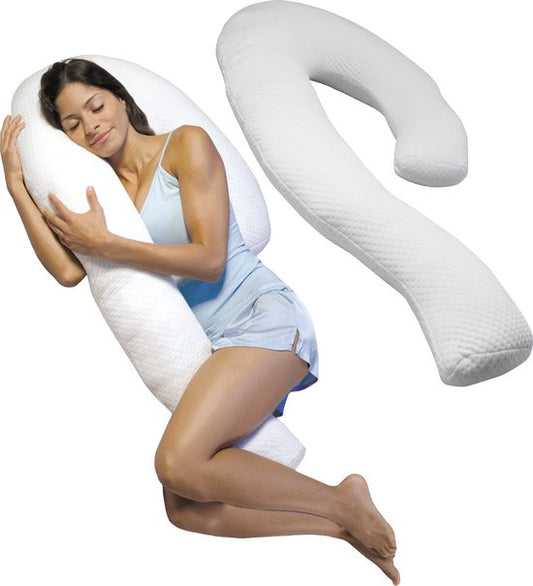 Dreamolino Swan - 2 Stuck - oreiller ergonomique pour dormir sur le côté - oreiller confort 7 en 1 - offre un soutien et une stabilisation - oreiller de grossesse - oreiller d'allaitement - oreiller corporel respirant