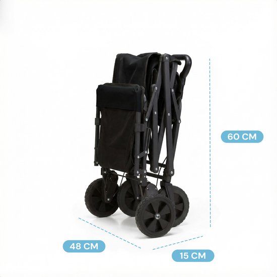 Wagon électrique Mr Fold - XL - pliable - 255L - 100KG de capacité de charge - bleu - 5 ans de garantie