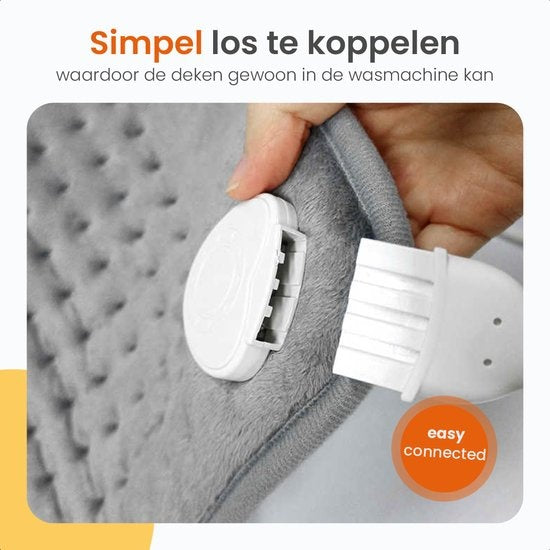 Goliving Heat Pillow - Oreiller chauffant pour le cou et les épaules - 3 niveaux de chaleur - fonction minuterie - lavable en machine - 100 W - molleton - 30 x 60 cm - gris