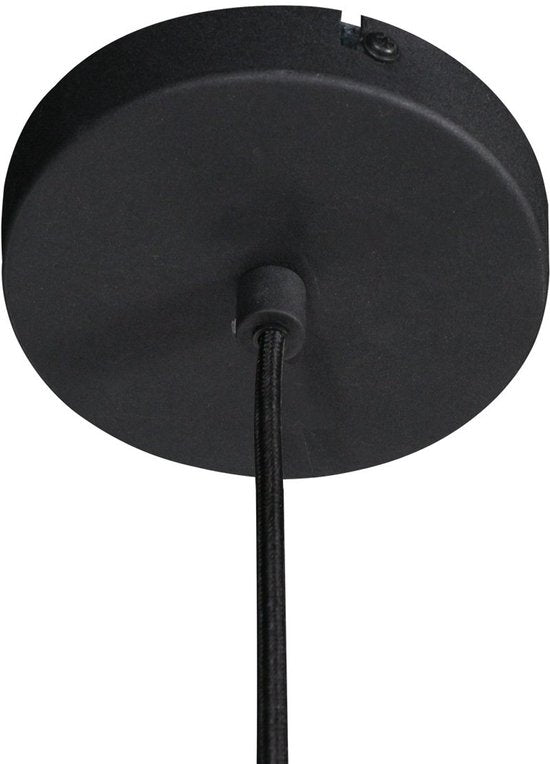 Anne Lighting - suspension - Sable - noir - lin et métal - Ø 60 cm - E27 - 4193ZW
