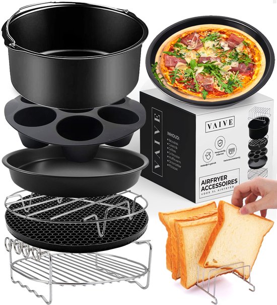 VAIVE Ensemble d'accessoires pour friteuse à air chaud - Convient à toutes les friteuses Airfryer XL et XXL - ⌀ 20 cm