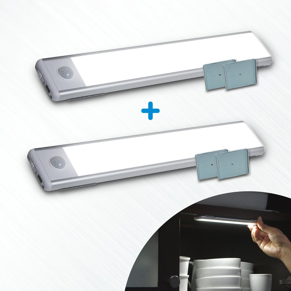 Bande lumineuse LED HandyLUX Slim Bright - Fixation magnétique - Détecteur de mouvement - Fonctionnement sans fil - Lumière ultra-brillante