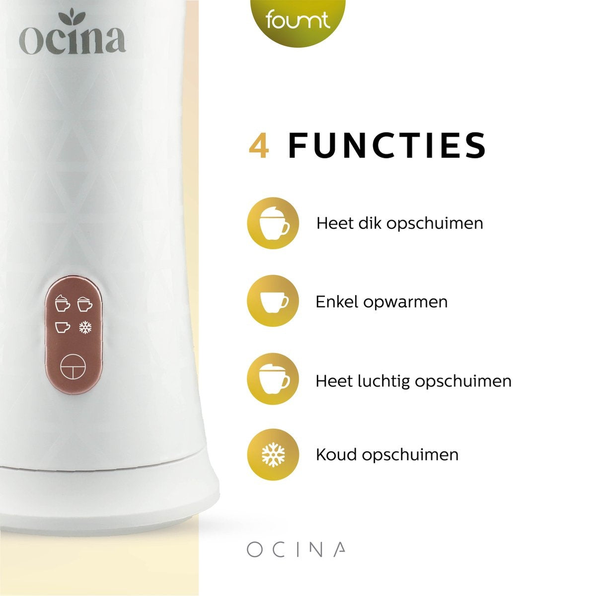Ocina - Mousseur à lait petit - blanc