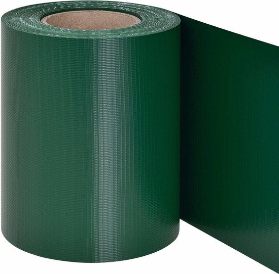 Bandes d'intimité en PVC - 3 pièces - 35 mètres - Vert - Clips de fixation inclus