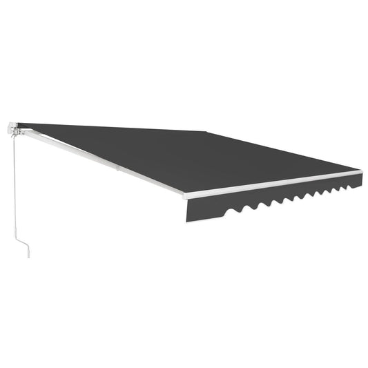Coast 4 x 2,5 m Store de terrasse extensible Store gris avec manivelle et armature en aluminium