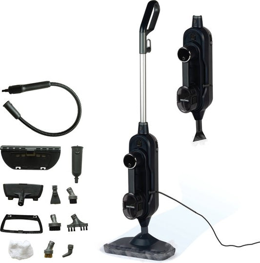 DistinQ Nettoyeur à vapeur pour vêtements, canapé et sol - Nettoyeur à vapeur portatif Nettoyeur de tapis - Nettoyeur à vapeur - 10 accessoires - 1300 Watts