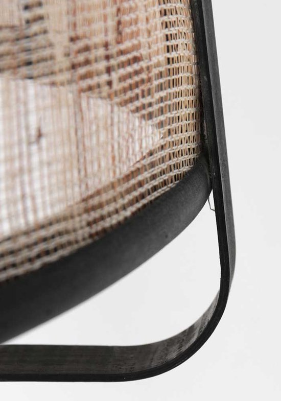 Anne Lighting - suspension - Capos - noir - bois et tissu - Ø 48 cm - E27 - 3511ZW