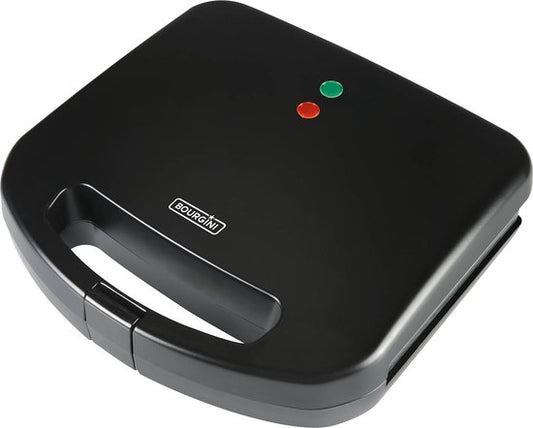 Appareil à sandwichs Bourgini XXL Noir - 800 W - Appareil à croque-monsieur - Gril de table