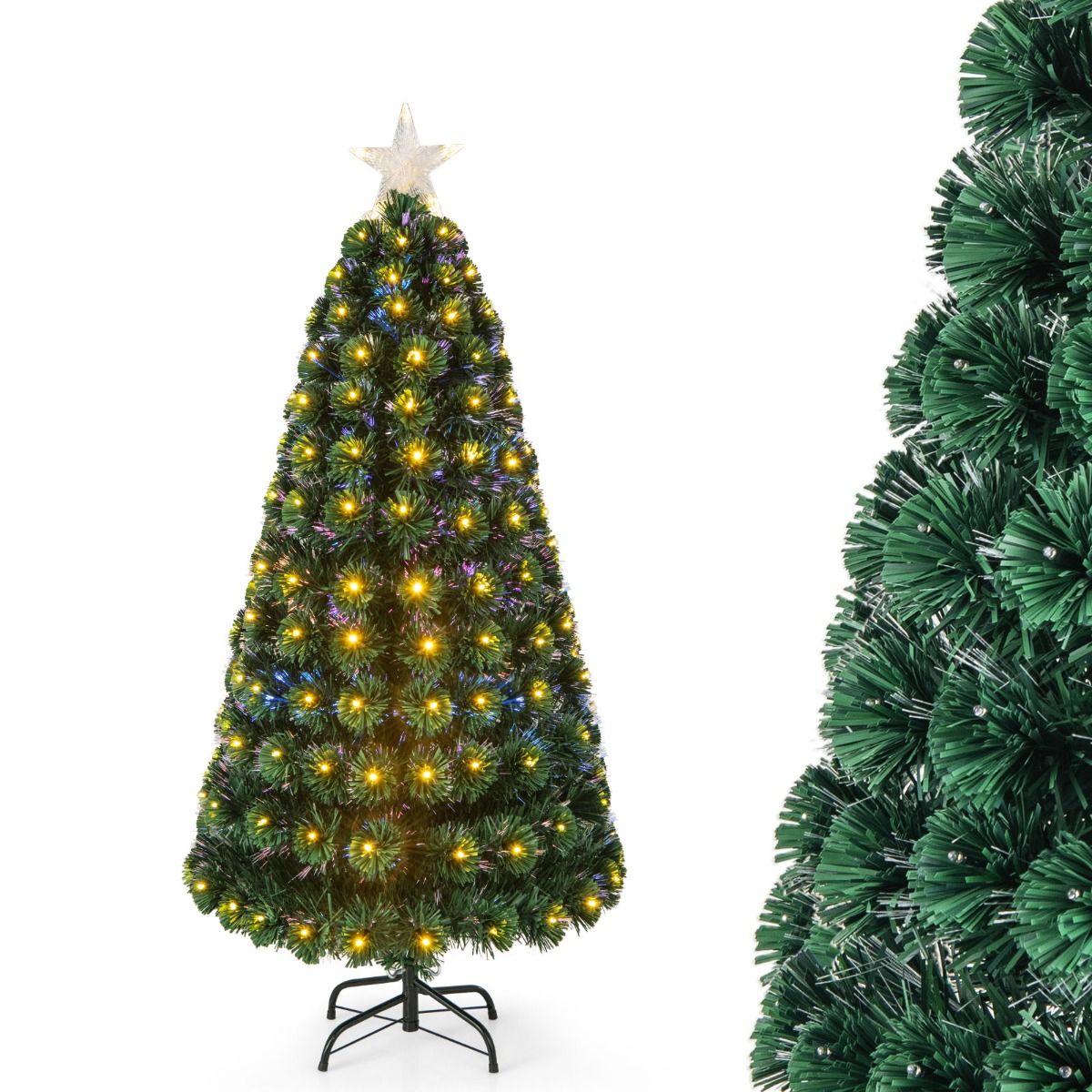 Coast Artificial Christmas Tree - 150 cm - Vert - 170 LED - Avec étoile et 8 niveaux de lumière
