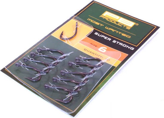 PB Products - Super Strong Hook - Hameçons pour carpe, lot de 10 - Taille 2
