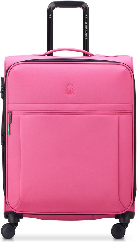 Valise souple – Delsey x Benetton – Polyester robuste – Extensible – TSA – 65 cm – Bleu foncé