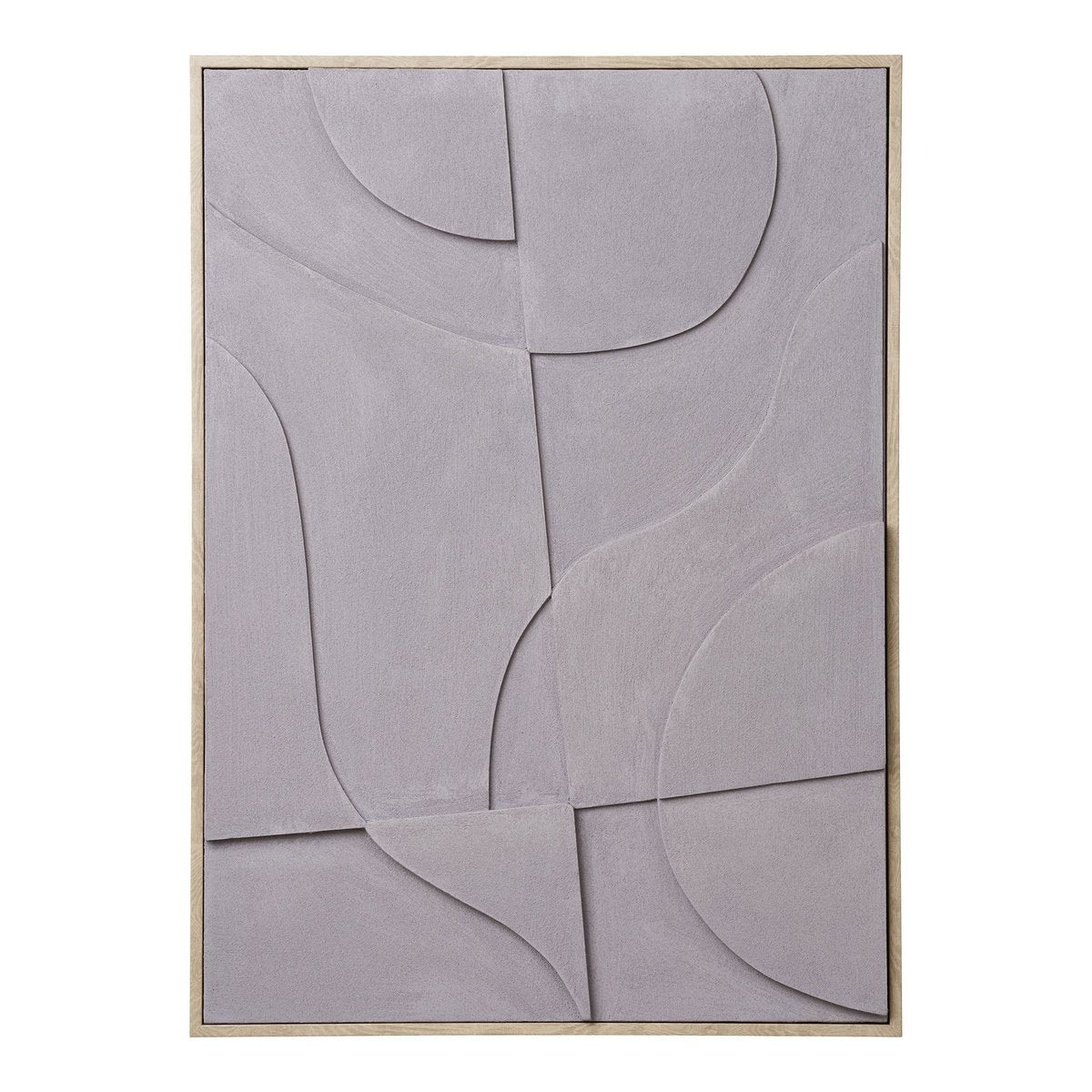 House Nordic Madeline Décoration murale Toile Relief - 50x70x3 cm - Blanc