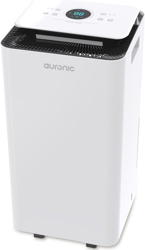 Déshumidificateur 12L Auronic - Avec fonction séchage du linge, Purificateur d'air, 185W, Silencieux (36 dB), Convient pour 48 m³ - Blanc