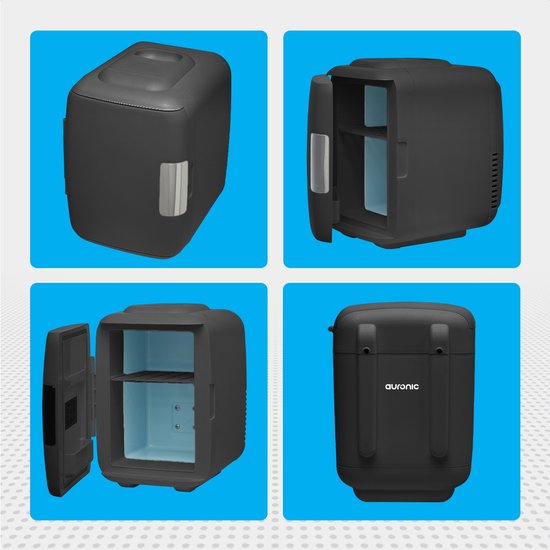 Auronic Mini Fridge - 4 Litres - Maquillage et Beauté Soins - 100/240V / 12V Car Plug - Noir