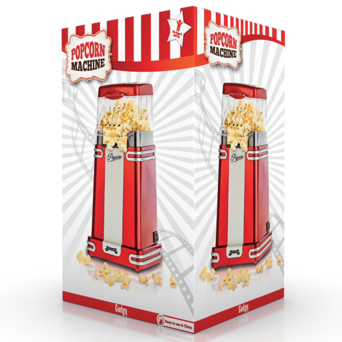 Gadgy Popcorn Machine Retro - Hete Lucht Popcorn Maker- 26,5 x 14 CM - Funcooking voor Party & Kids