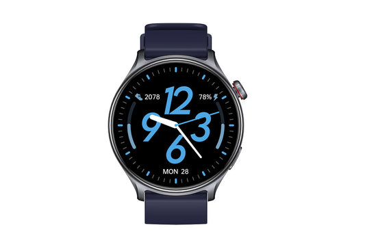 Vlectro Smartwatch R01.0 Montre intelligente Bluetooth ronde - 1.46 pouces - HD - Bleu