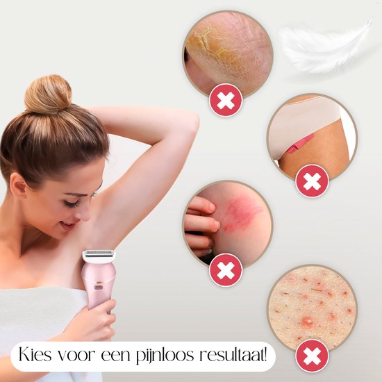 Sansbeauté® 7 in 1 rasoir pour femmes - visage - aisselles - jambes - épilateur - tondeuse pour femmes et dames - tondeuse bikini pour dames - rasoir femme