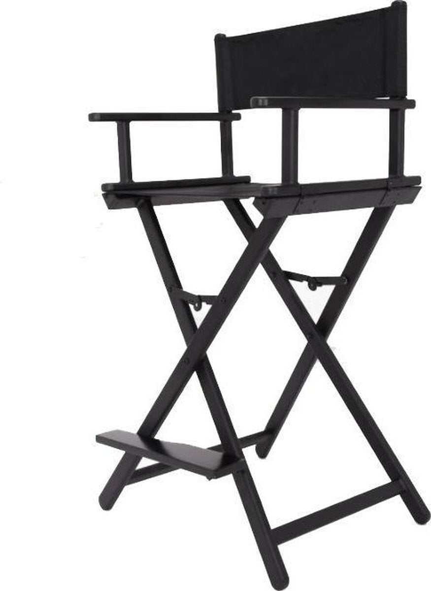 VDD Chaise de directeur Maquillage - Chaise de coiffeur - Pliable - Noir