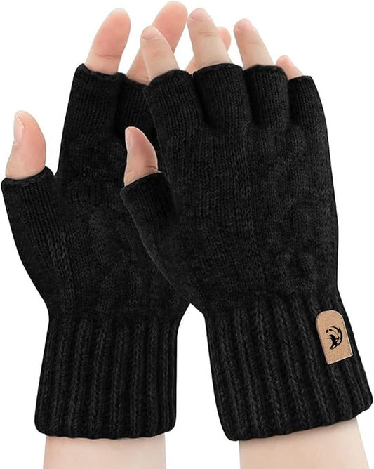 Travelhawk Fingerless Gloves - Ladies and Men - Gants sans doigts - Taille unique - Noir