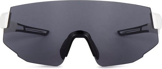 Lunettes AGU Vigor unisexe - Blanc - Verres UV400 - Traitement anti-buée - 2 paires de verres supplémentaires - Branches anti-allergiques - Étui de rangement inclus