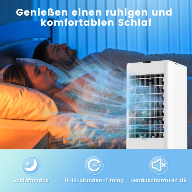 Climatiseur 3-en-1 Coast avec ventilateur et humidificateur - Minuterie - Blanc - 59 x 22 x 25,5 cm
