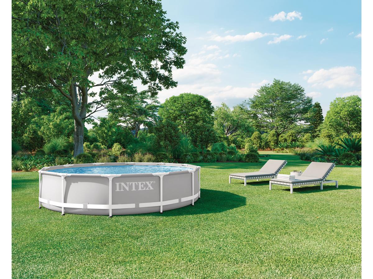 Piscine à armature Intex Prism - Modèle rond - 366 x 76 cm - Bleu