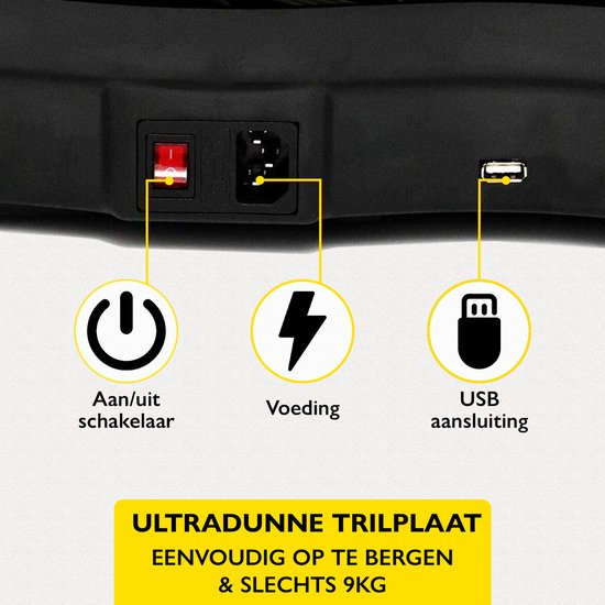 Plateforme vibrante - Zoluko Fitness – 99 niveaux – 5 programmes – Bluetooth & USB – Télécommande