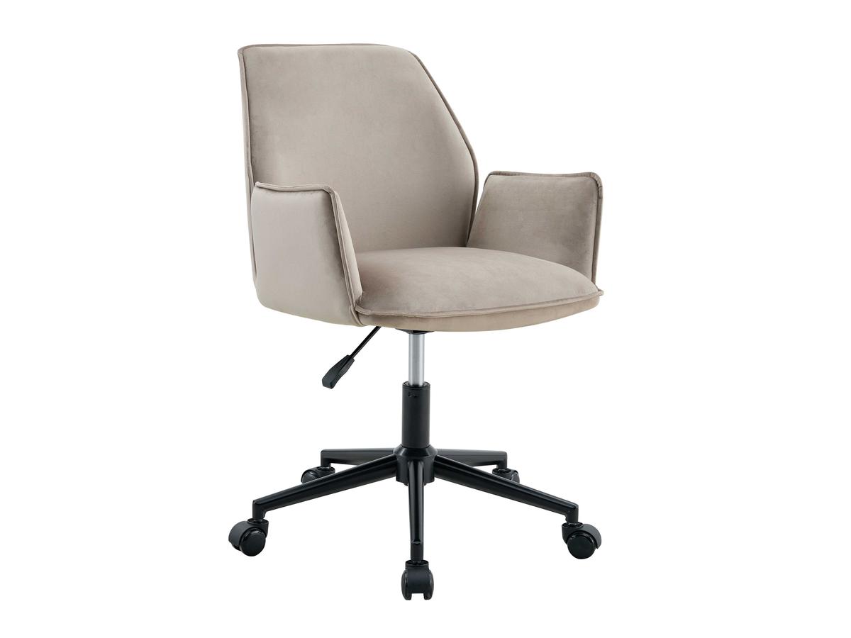 Chaise de bureau Multifurn Jill Velvet Taupe - Lot de deux - Confortable et élégante