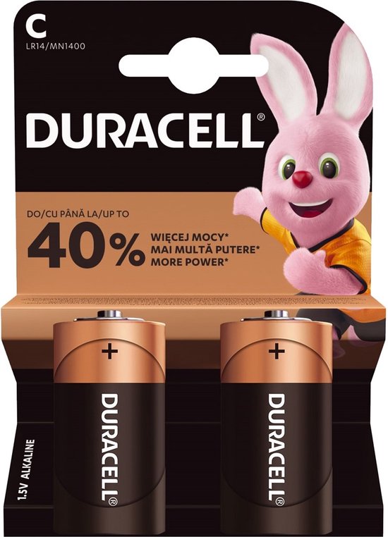 Duracell 2 LR14 C Piles alcalines jetables