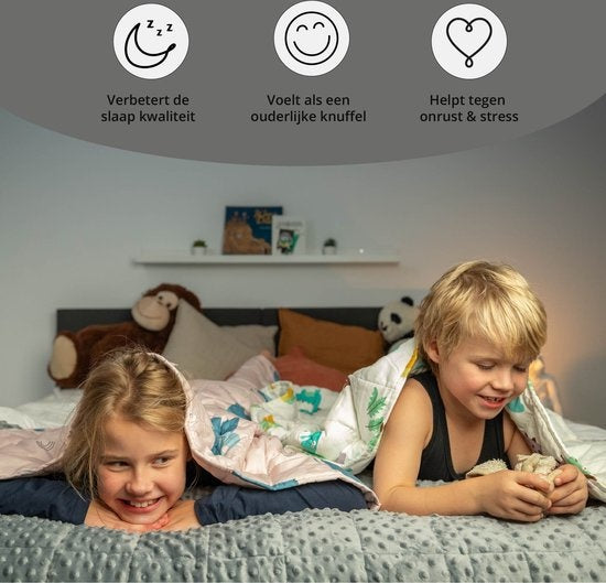 Ella® Couverture lestée pour enfant 2.4kg - 90 x 120cm - Couverture lestée - OEKO-TEX Coton & Minky Fleece