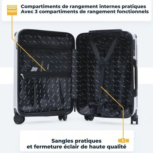 Valise cabine - Pathsail® - 40L x 55CM - Blanc