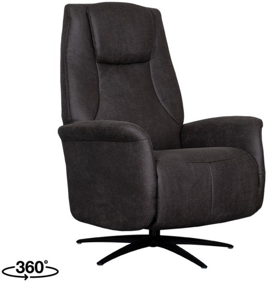 LABEL51 Fauteuil Stockholm - Gris - Tissu - Taille unique - - - Pivotant - Avec accoudoirs