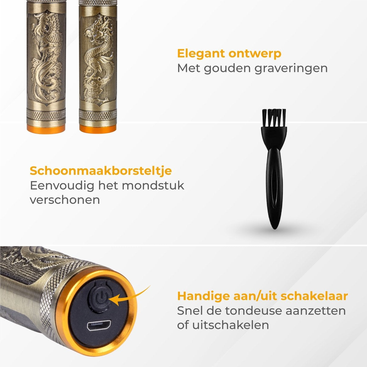 Nuvance - Tondeuse Mannen - Tondeuse Hoofdhaar - Inclusief 4 Opzetstukken - Baardtrimmer en Haartrimmer Mannen - Tondeuses - Usb Oplaadbaar