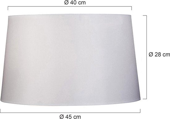 Steinhauer - Abat-jour - Rond 45 cm - Chintz - Blanc - Pour lampe suspendue