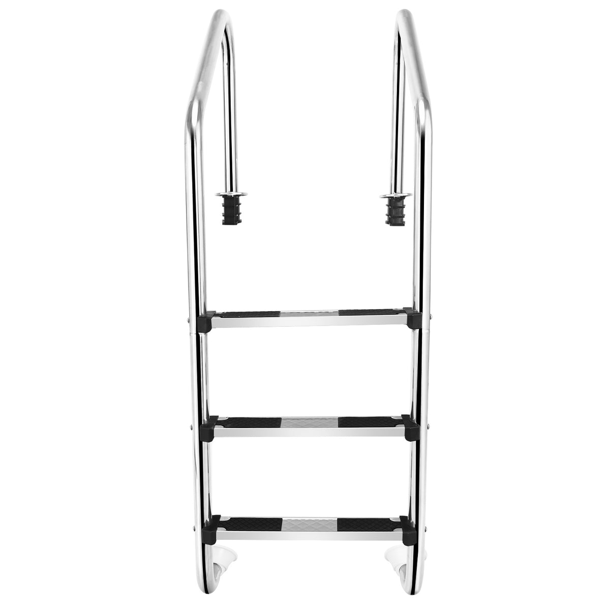 Coast stainless steel potter three-piece pool ladder with non-slip steps 53 x 63 x 147 cm silver