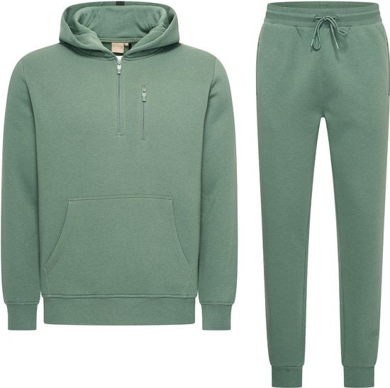 Survêtement Mario Russo Achilles - Tenue d'intérieur - Survêtement de jogging - Sweat à capuche - Vert canard