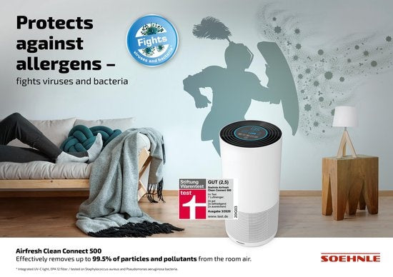 Soehnle - Purificateur d'air Airfresh clean connect 500