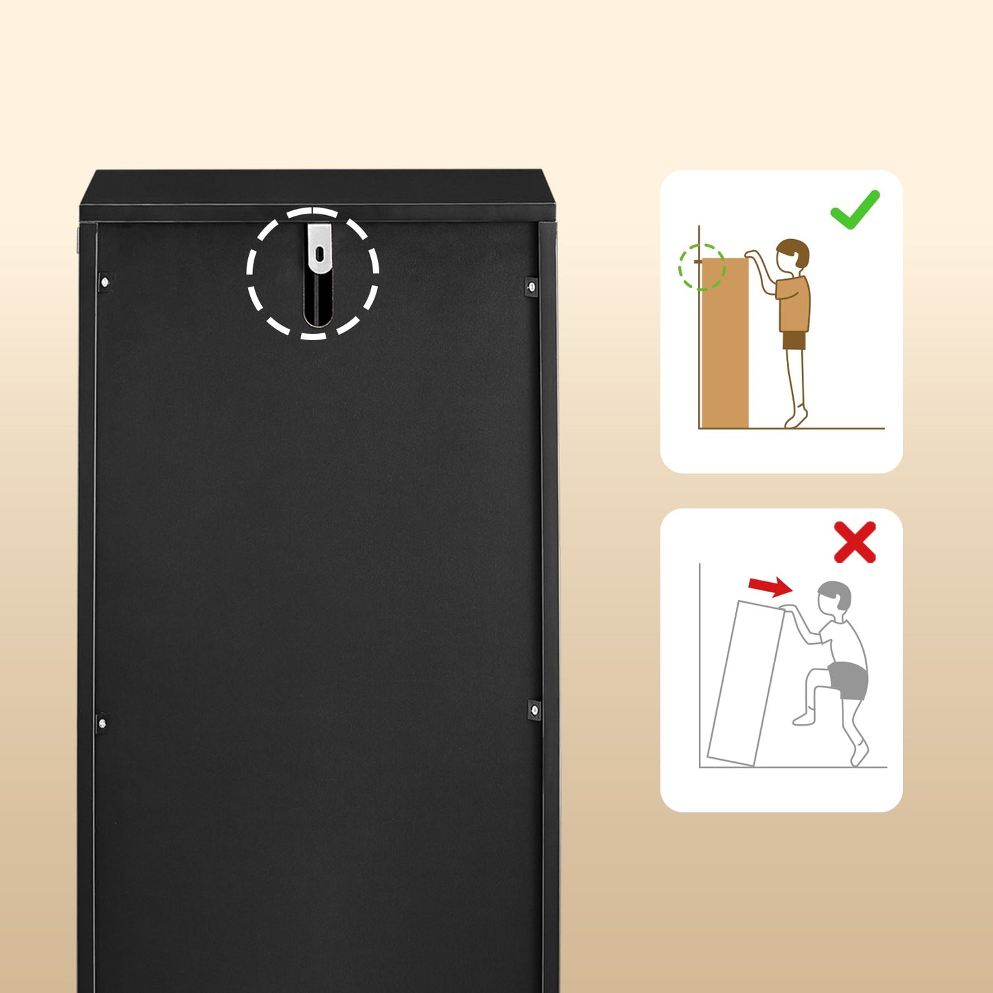 sobuy Meuble de salle de bain étroit - 30x30x90 cm - bambou & noir - meuble de salle de bain compact avec porte et étagères réglables