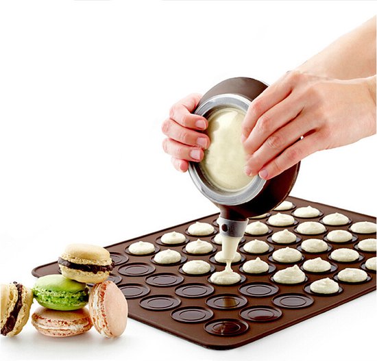 Tapis de cuisson pour macarons - Pour 48 pièces - Macaron - Moules en silicone pour la cuisson - Set - Résistant au lave-vaisselle - Résistant au four - Tapis pour macarons - Tapis pour le four