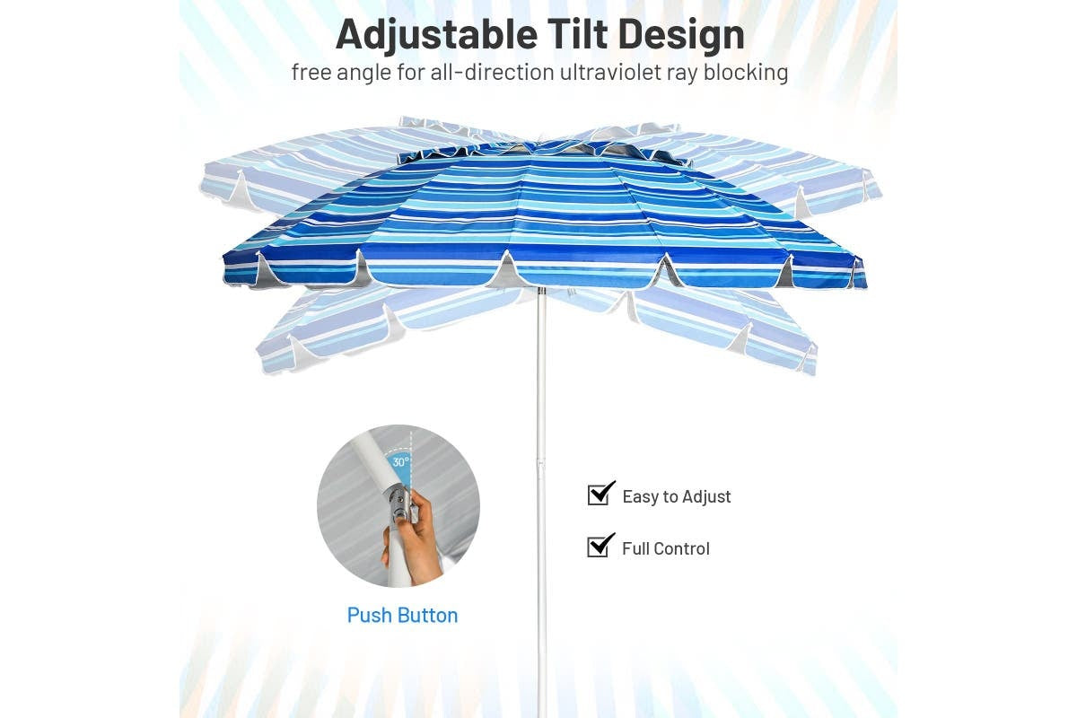 Parasol Coast - 245cm - Bleu