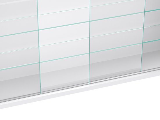 Vitrine debout vitrine murale suspendue - portes coulissantes - 75 x 55 x 14 cm
